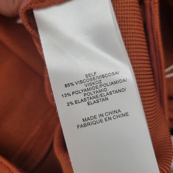 Tibi Rust Orange Crepe Mini Dress NWT - Picture 15 of 15